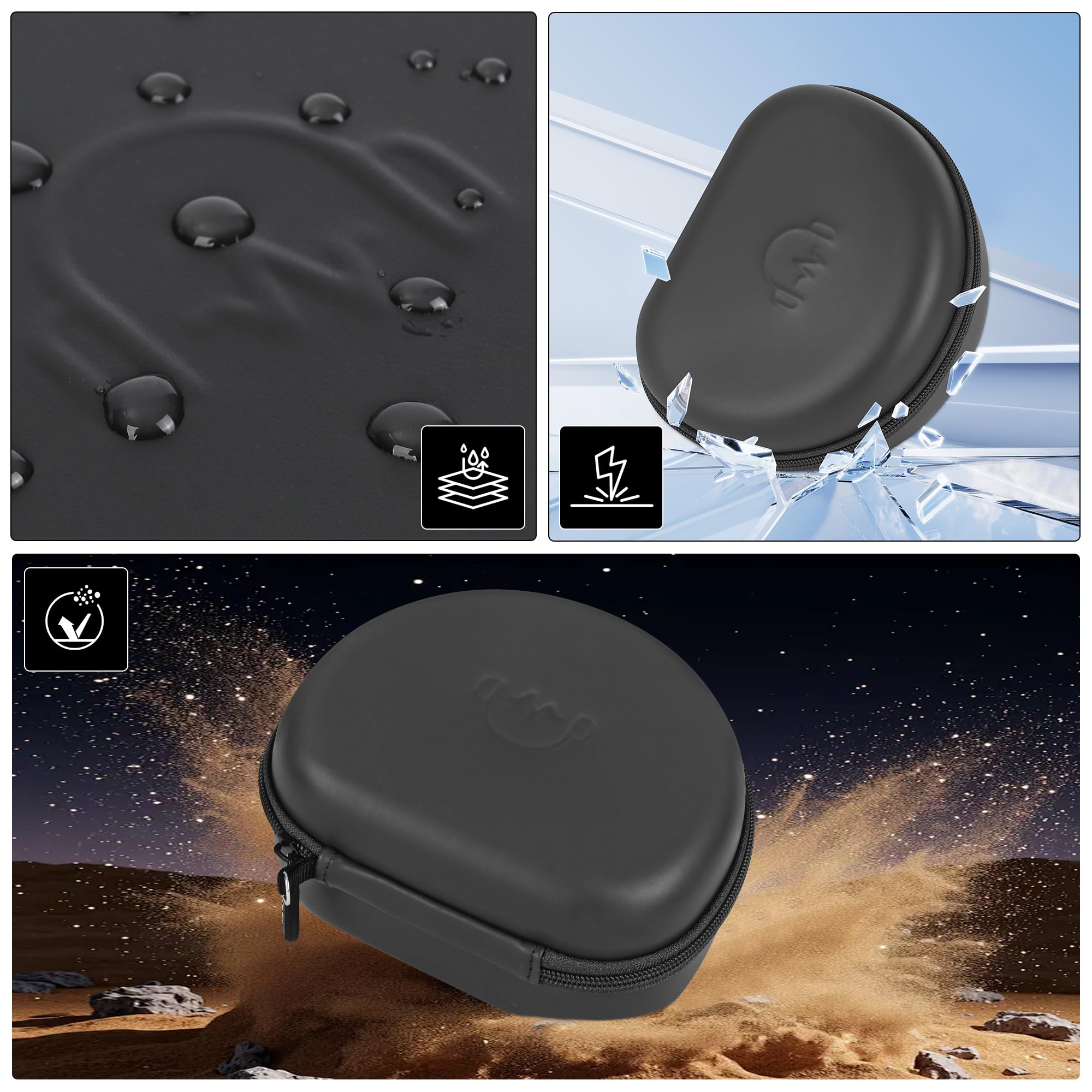 Funda para auriculares compatible con auriculares inalámbricos JLab JBuds Lux ANC, Raycon The Everyday Wireless Bluetooth sobre la oreja (negro)