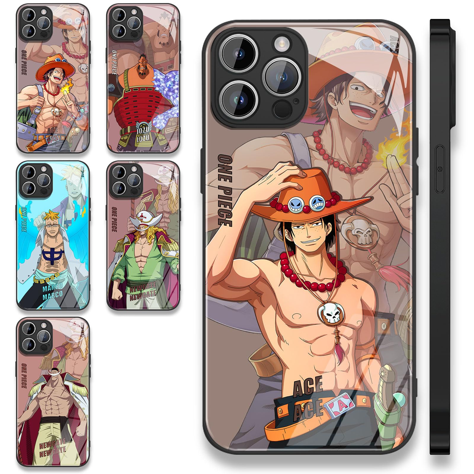 Amazon.co.jp: ワンピース スマホケース iPhone14 白ひげ海賊団 防水