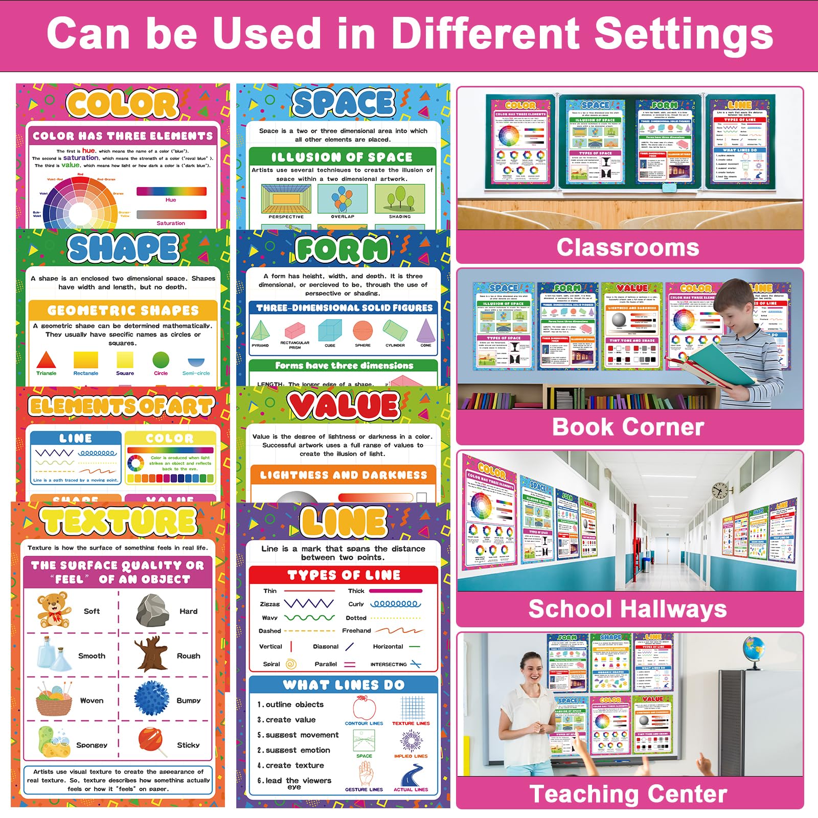 Math Poster Elements Of Art Display Posters For Art Classroom ...