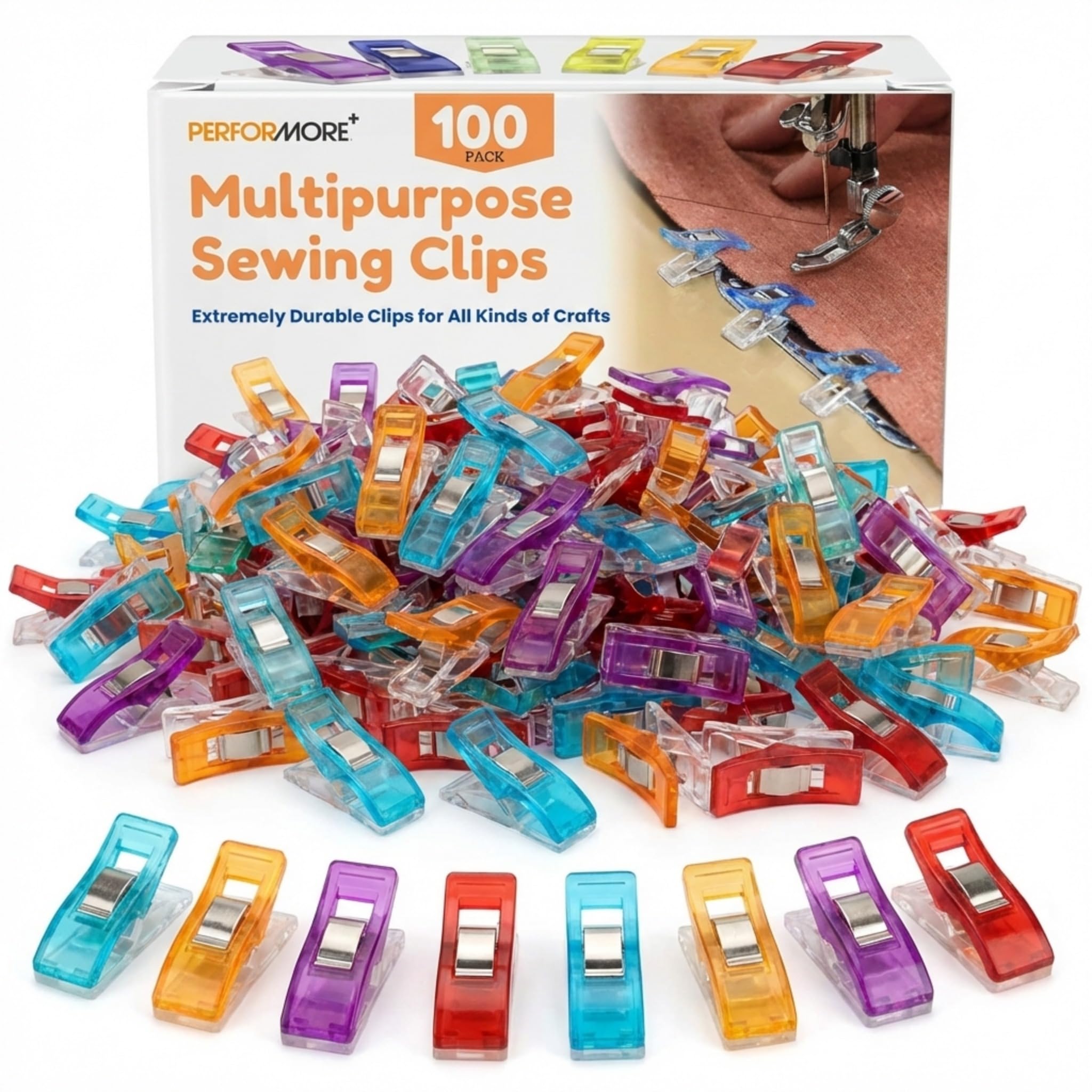 Magik Clips Multicolores Paquete de 100 clips de costura para acolchado y manualidades