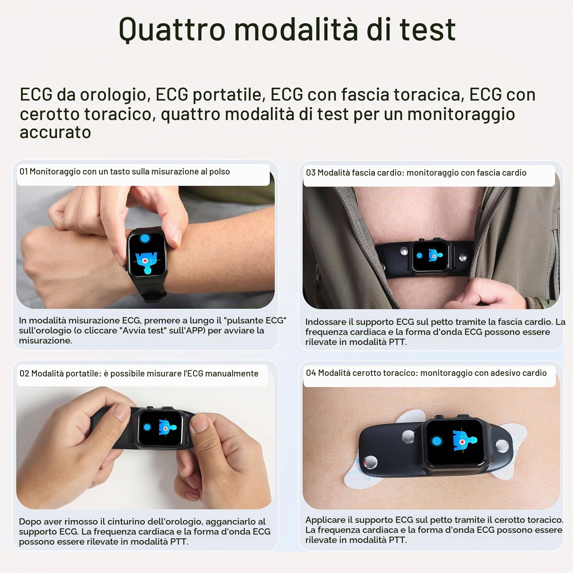 Smartwatch ECG, 1,91'' Orologio Pressione Sanguigna con ECG Certificato, Cardiofrequenzimetro, SpO2, Sonno, IP68 Impermeabile Fitness Tracker, Smartwatch Sport per Uomo Donna