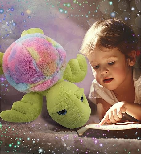 Miniatura 6 de DolliBu Animal de peluche de tortuga marina verde arcoíris  Juguete de peluche suave para abrazar adorable juguete de peluche del océano para el