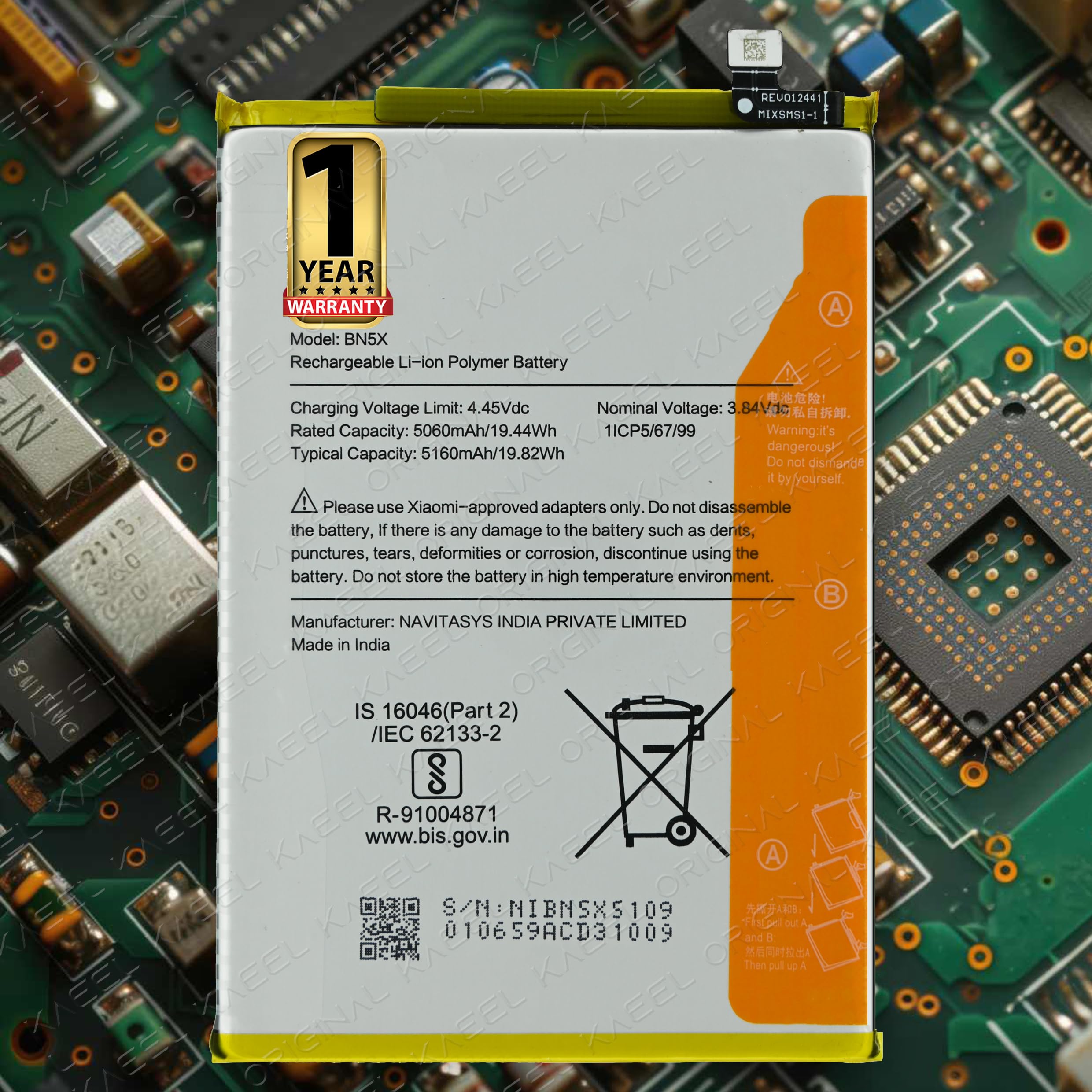 Original BN5X Replacement for Xiaomi Redmi 14C | Poco C75 - with 1 Year Warranty* (Black, 2410FPCC5G)-picture-31