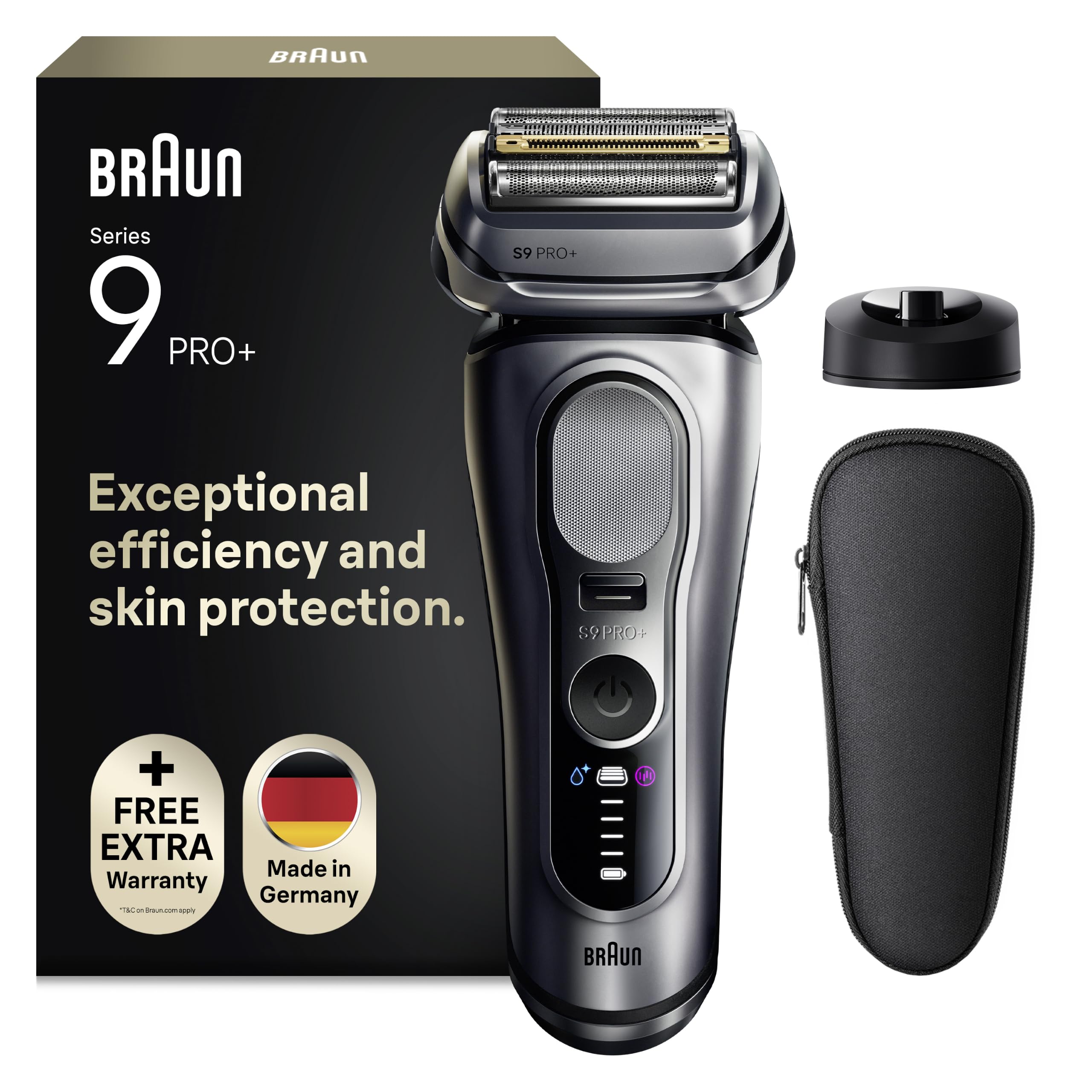 Braun Rasoir Electrique Homme Series 9+ Pro 9617si, Argenté