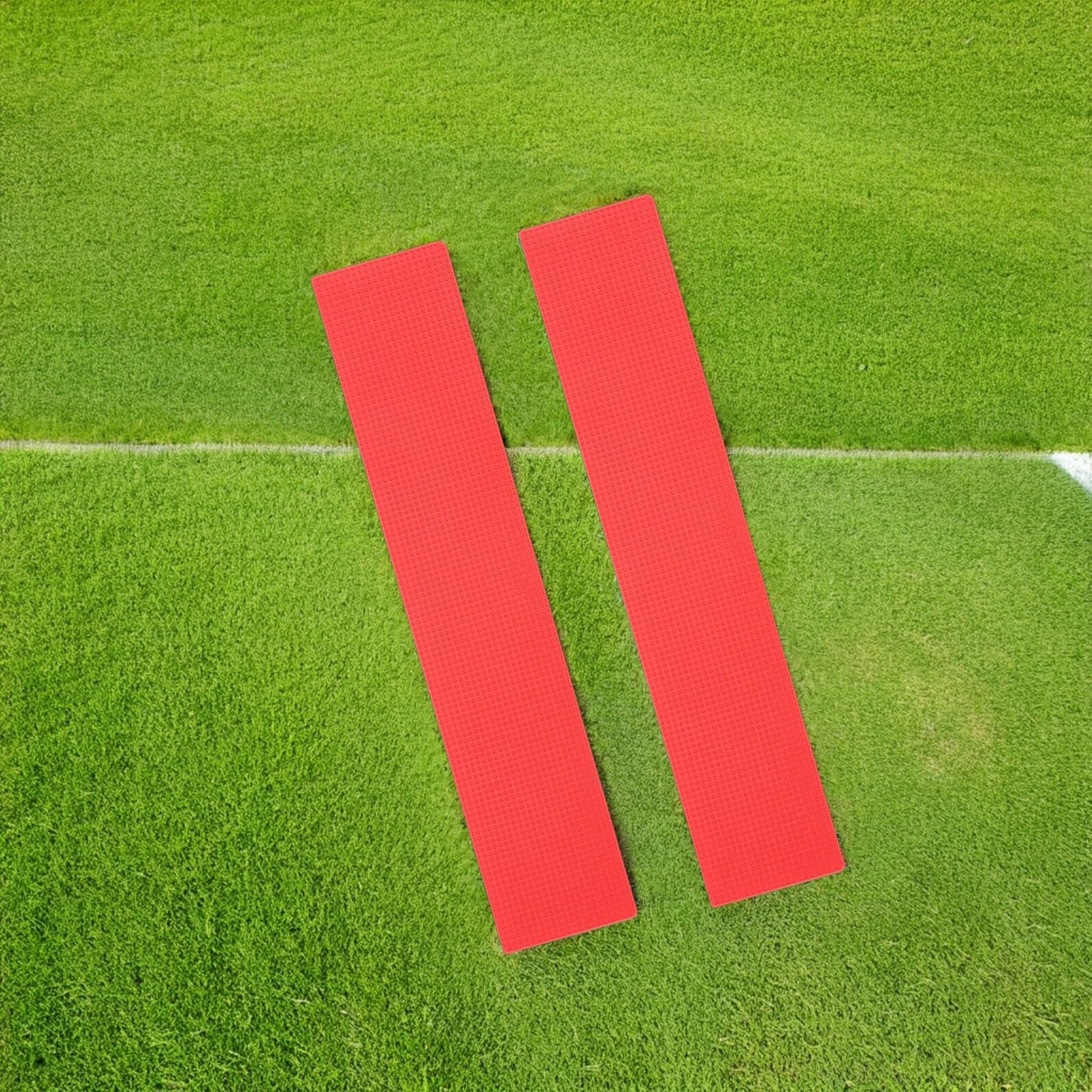 CHILDWEET 12 Sztuk Prostokątne Maty Do Znakowania Boisk Antypoślizgowe Znaczniki Granic Do Piłki Nożnej i Tenisa Czerwone Oznaczenia Linii Sportowe Trwałe Markery Boiskach Wewnętrznych i
