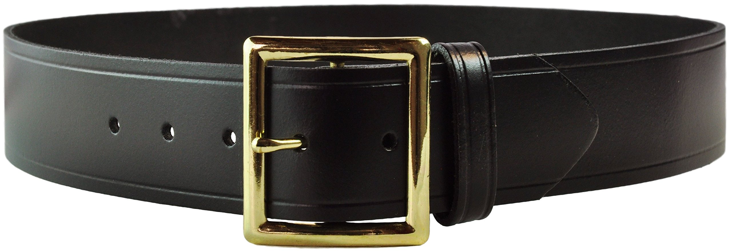 Tactical 365® Operation First Response Police & Security Black Leather Duty Garrison Belt Made in the USA (Gold, 44)