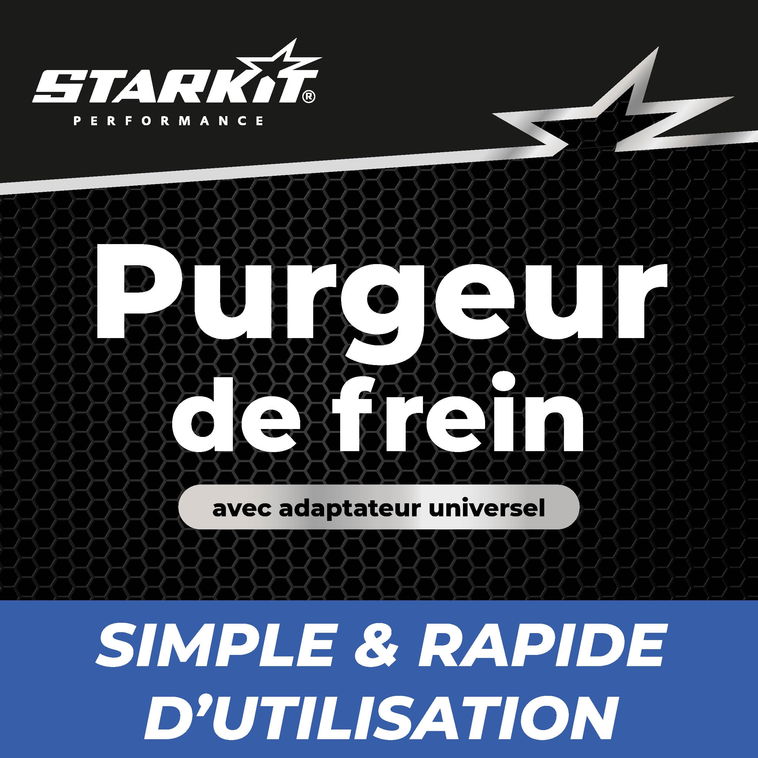 STARKIT PERFORMANCE Bremsenentlüftungsgerät (3 Liter) mit markenübergreifenden Adaptern. Bremsflüssigkeits-Entlüfter | Professioneller Bremsenentlüfter für Autos – PROFIQUALITÄT