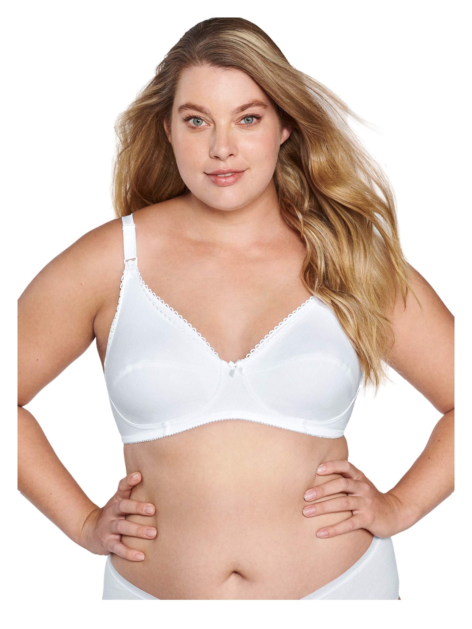 Naturana Women's White 5089 Non-Wired Full Cup Nursing Bra, 38F