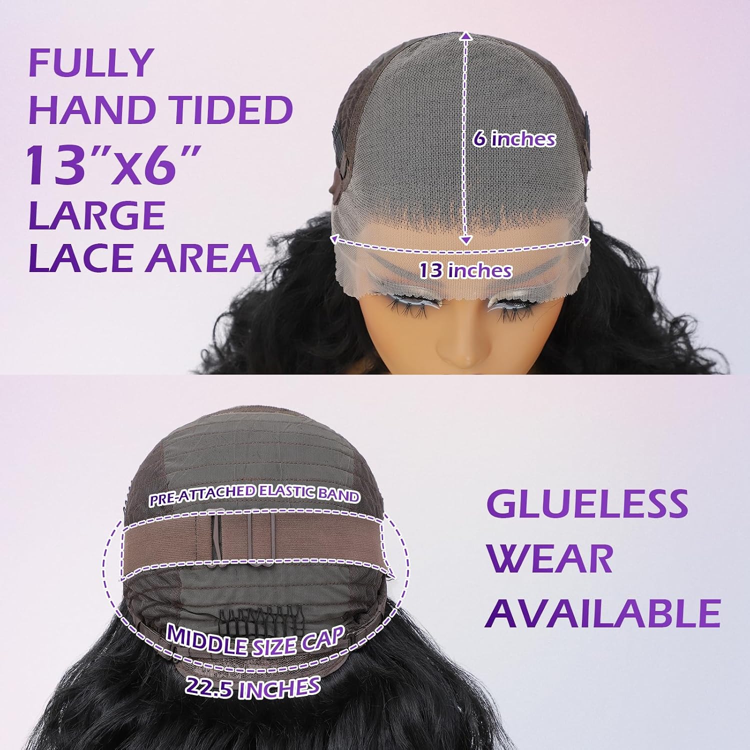 Felek Blonde 13x6 Synthetic Lace Front Wig Loose Wave HD Transparent Lace Frontal Wigs Pre Plucked Wear and Go Glueless Wigs for Black and White Women 24 inch Long Curly Wig #613