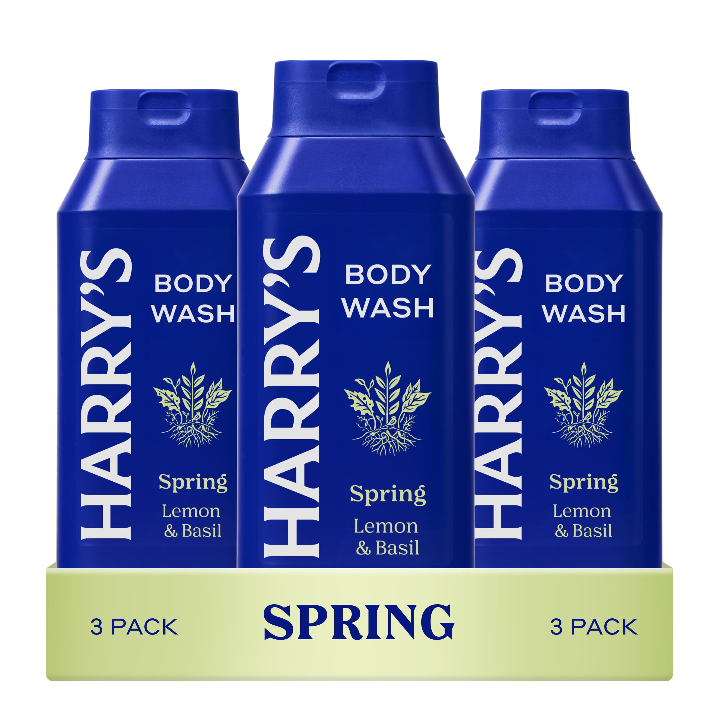 Harry’s Men’s Body Wash, Spring/Shisho Scent, 532ml x 3 Pack, Shower Gel for Men