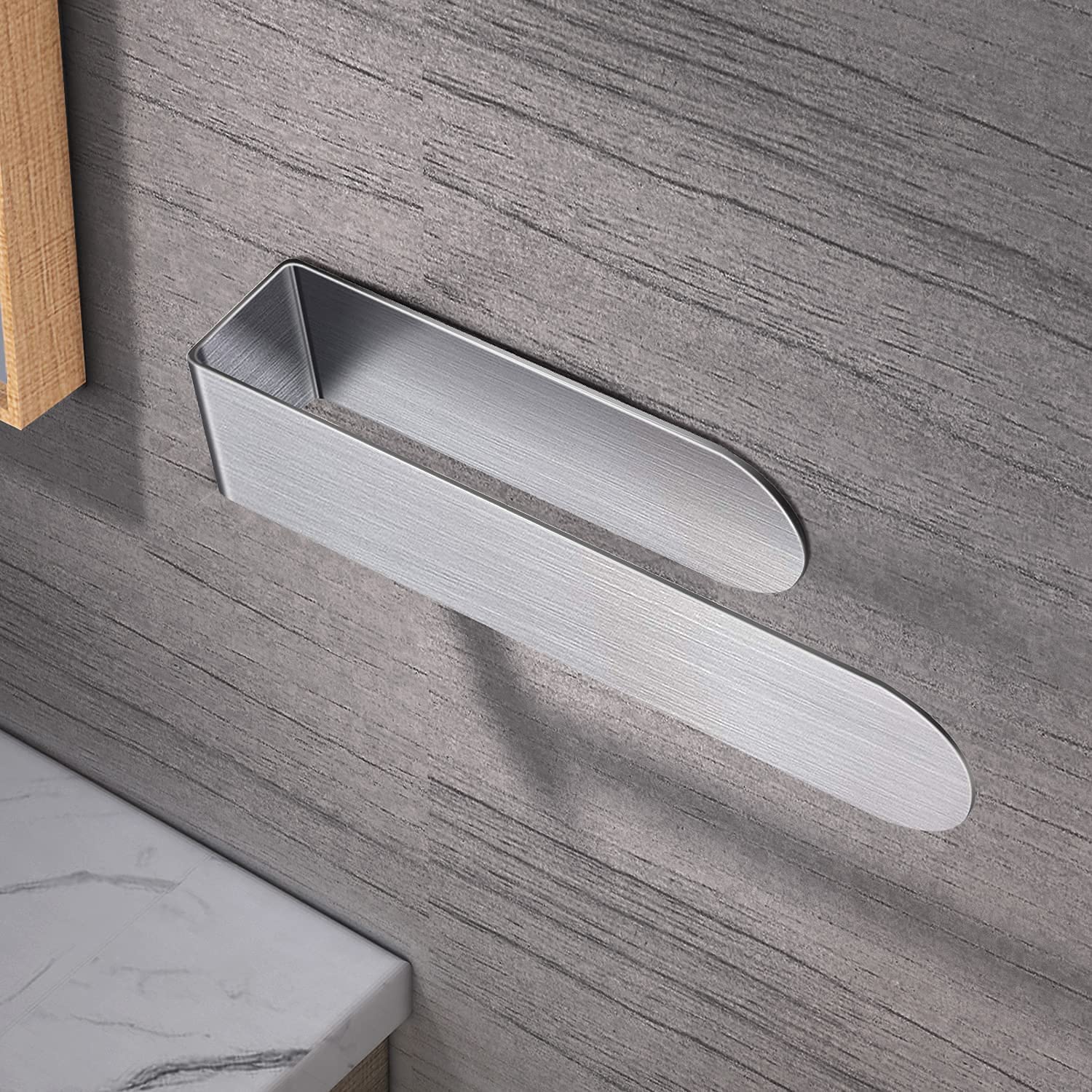 Portasciugamani Adesivo Ibergrif - Acciaio Inossidabile, Senza Fori, 37 Cm (Grigio) - Foto 13