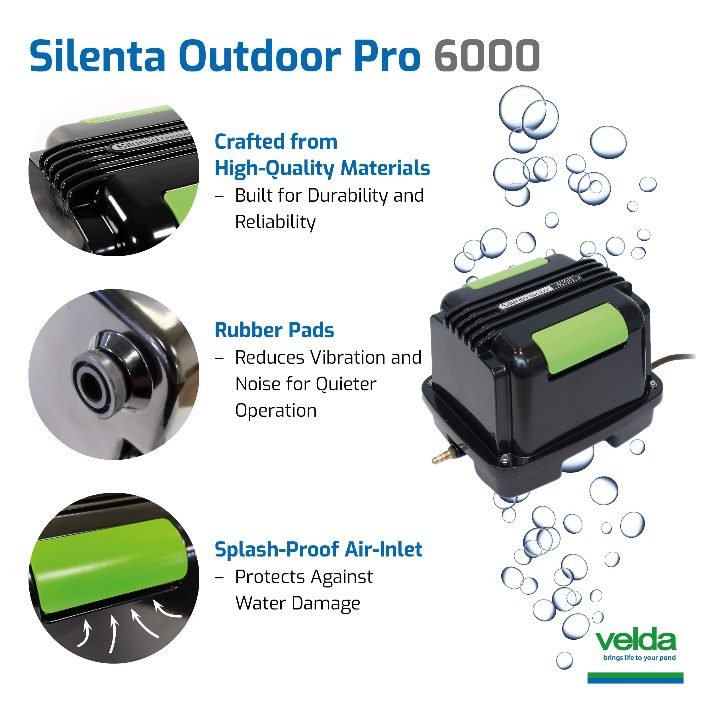 Velda 125099 Silenta PRO 6000 - Kit di areazione