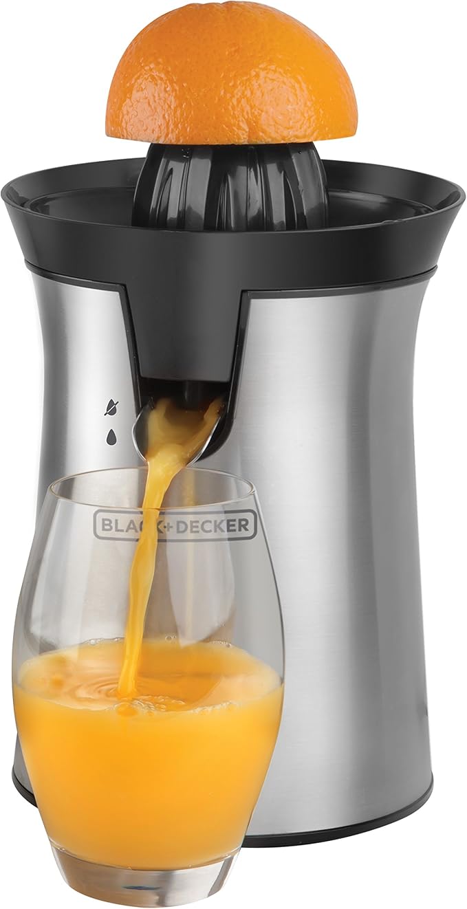Exprimidor de Cítricos Black + Decker de Acero Inoxidable con Motor  Reversible, CJ4000S : Amazon.com.mx: Hogar y Cocina