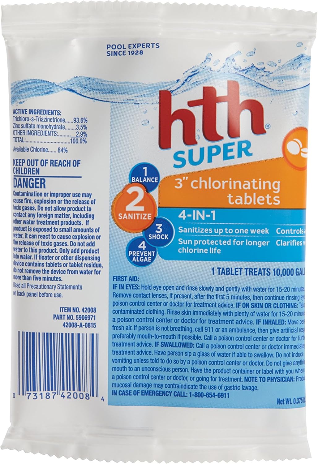 hth Pool Sanitizer 3" Chlorinating Tables 4in1 (42008