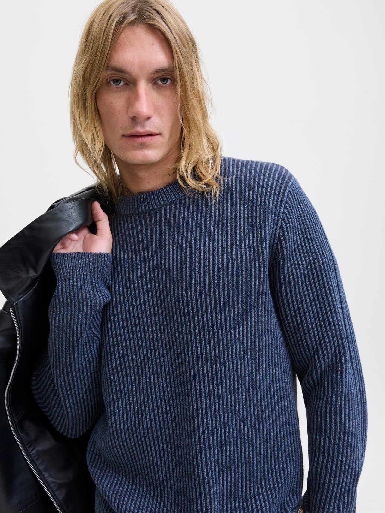 JACK & JONES JJEDOVER Knit Crew Neck SN Uomo Maglione Verde Regular