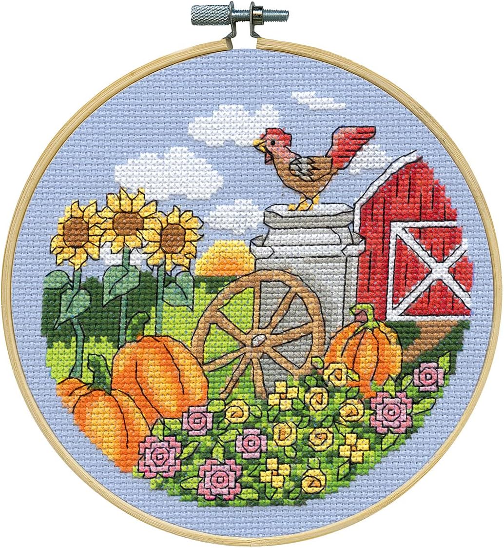 Design Works Crafts Fall Counted Cross Stitch Kit with Hoop