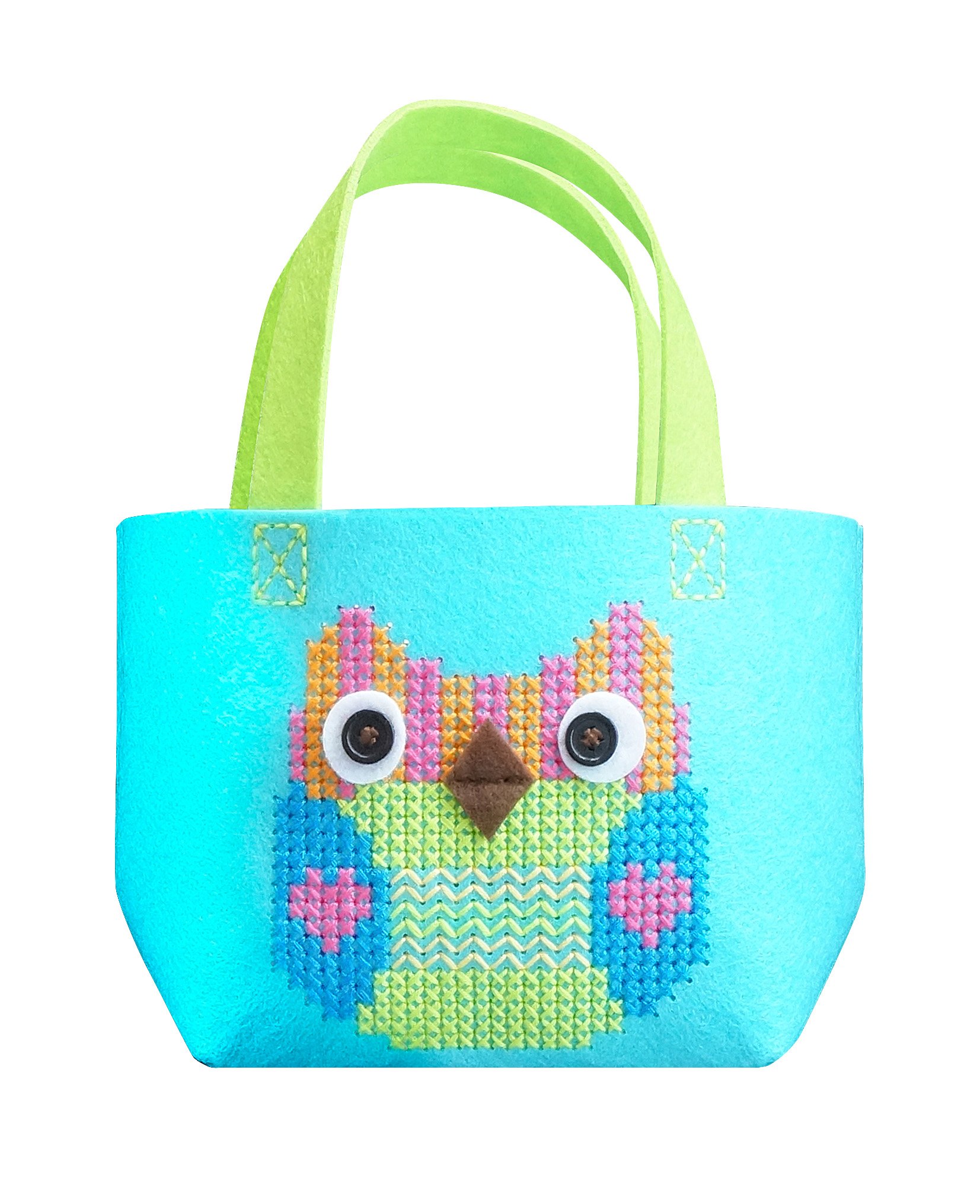 Kleiber Felt Craft Kit – 93175 Case Counted Cross Stitch Owl Felt Blue 37 x 12 x 0.8 cm