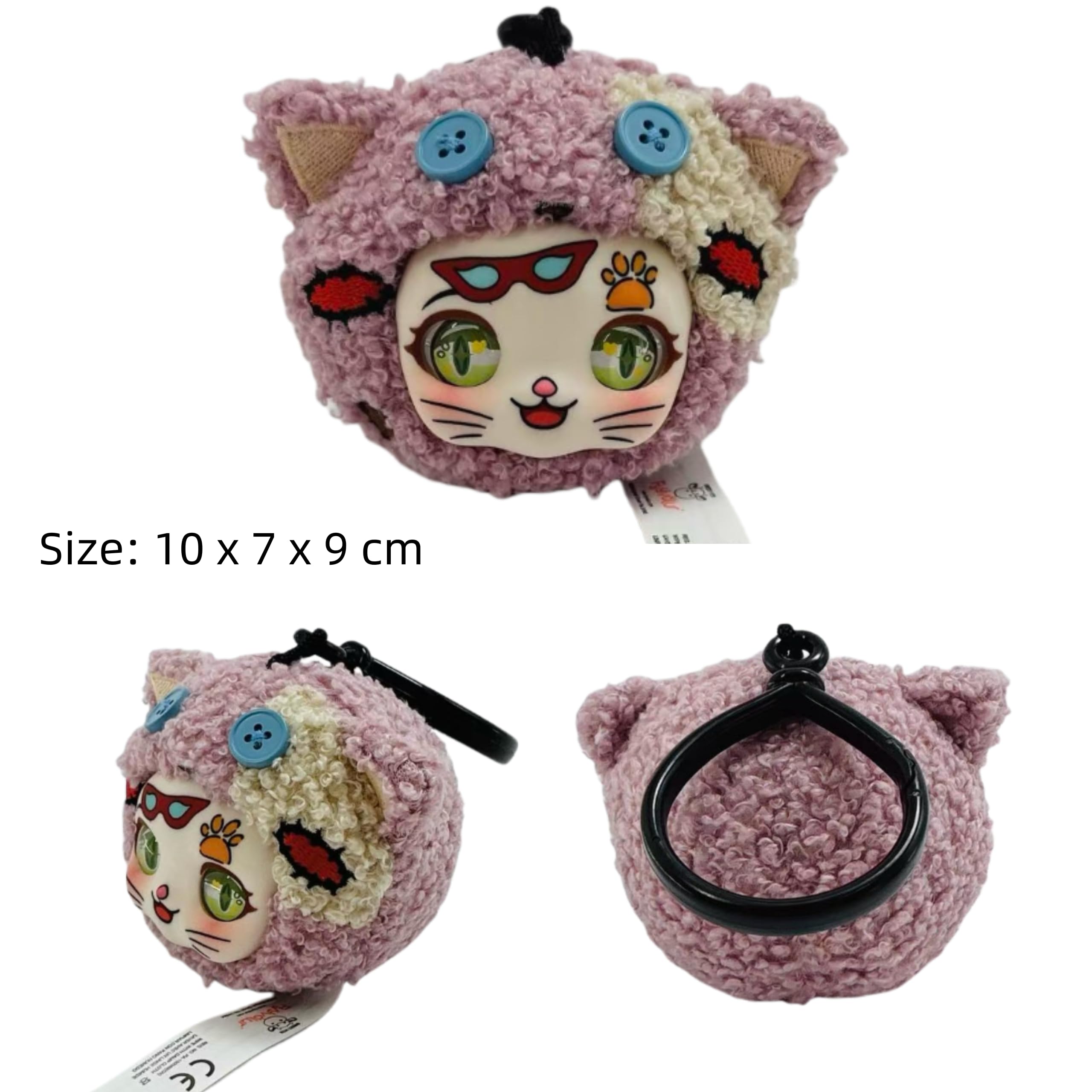 Cuddly Toy Kitty, Cute Plush Toy Cat, Kawaii Stuffed Toy, Companion for Backpack Satchel, Bag, Collectible Figure - Image 2