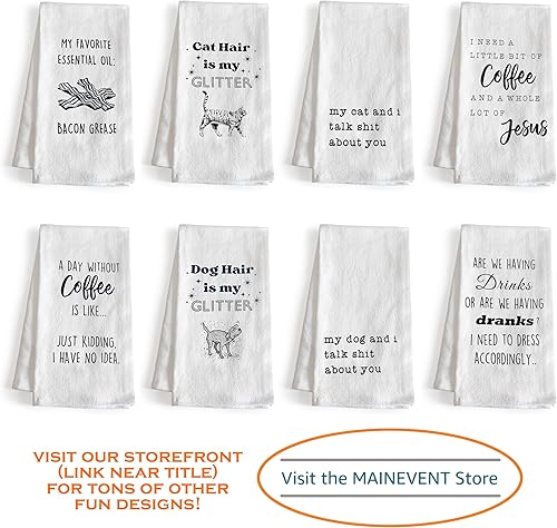 Miniatura 7 de Toalla de cocina con texto en inglés Every Meal You Make Every Bite You Take de 18 x 24 pulgadas, toalla de cocina divertida para cocina con texto