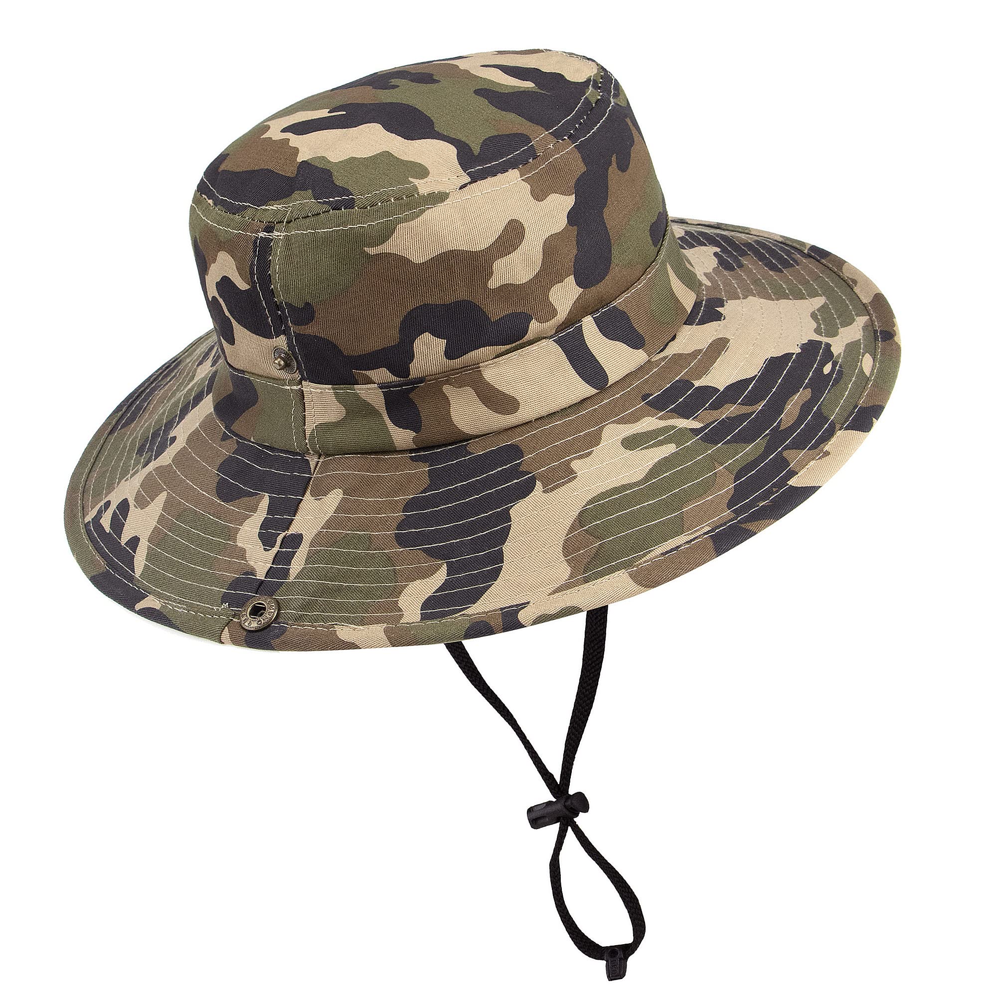 HilyBony Sombrero de camuflaje para niños de 5 a 15 años de verano para safari al aire libre