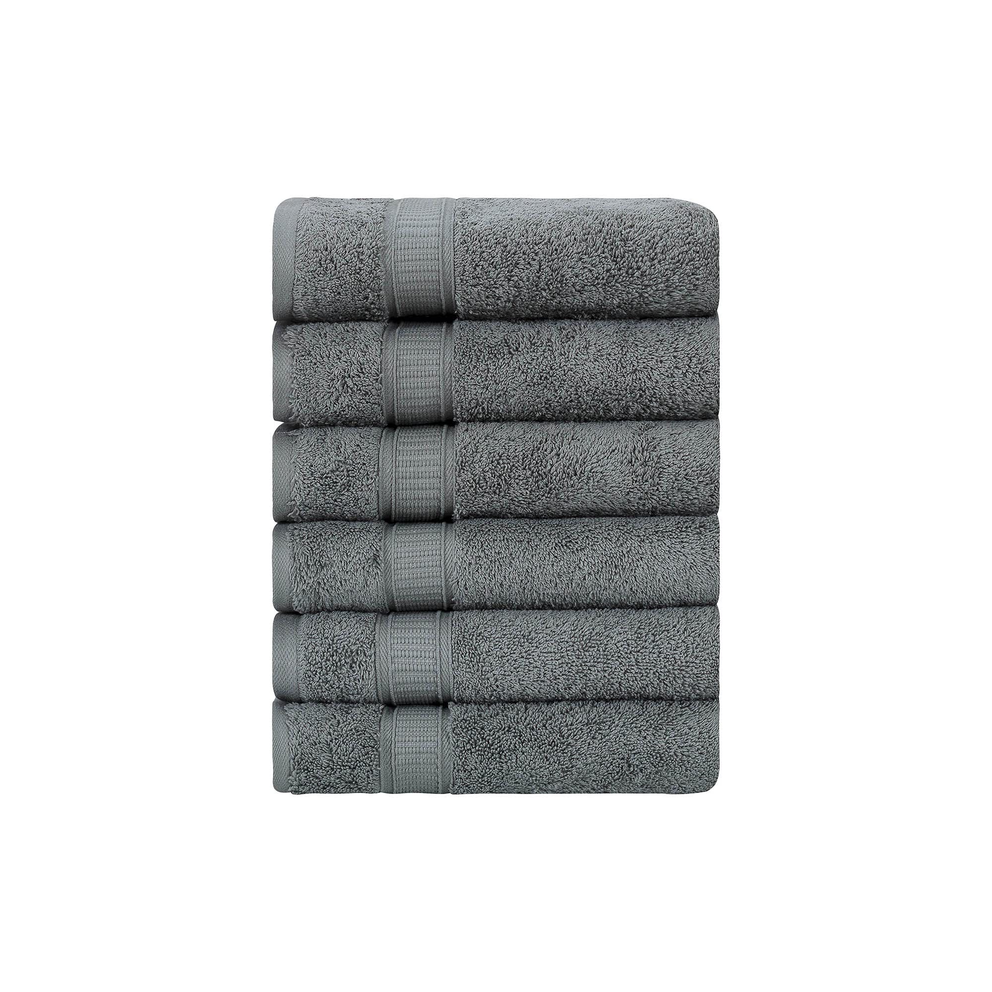 LA HAMMAM - 6 Pack 16” × 28” Turkish Cotton Hand Towels for Bathroom, Face, Hotel, Gym, & Spa | Extra Soft Feel Fingertip, Quick Dry and Highly