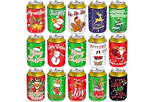 15 Pieces Christmas Beer Can Coolers