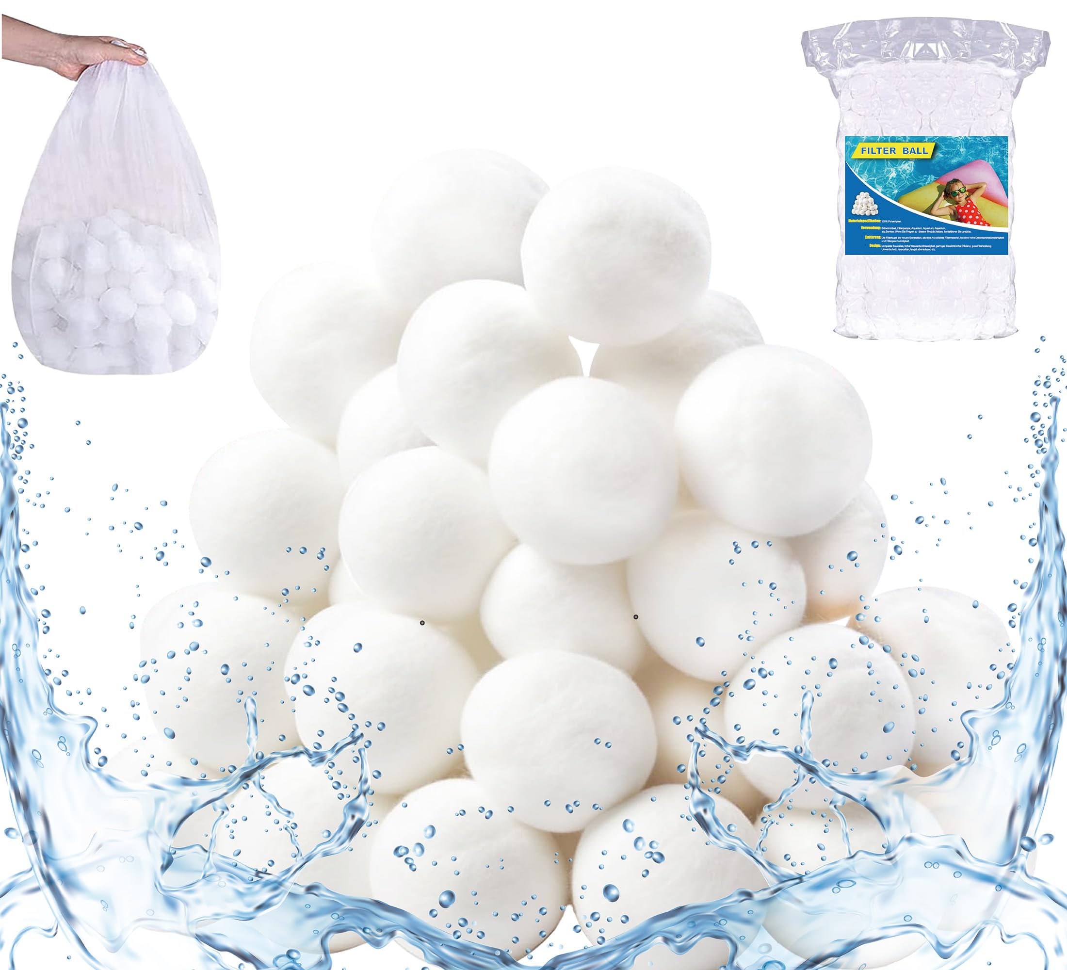 WOPLUSRO1.54lbs Pool Filter Ball for Sand Filter Pump for Above Ground Pool