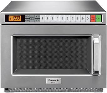 Panasonic PRO1 Commercial Microwave Oven, Heavy Duty, .6 cu ft 1700W, 5-Stage Cooking, LCD Display, Stainless Steel, Programmable, NSF & UL Approved - NE-17521
