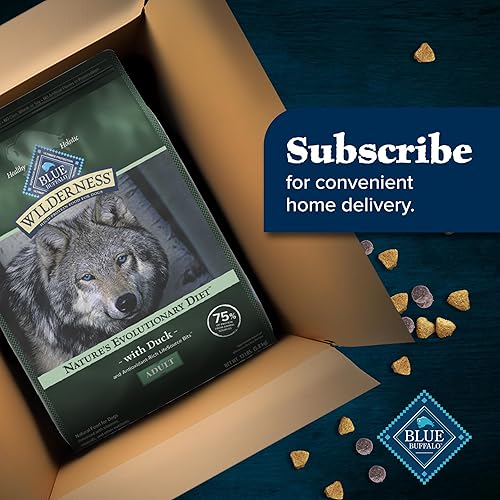 Miniatura 10 de Blue Buffalo Wilderness - Alimento seco natural con alto contenido proteínico y cereales saludables para perros adultos, pato, bolsa de 4.5libras