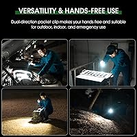 Vista 8 de Linternas Recargables de 1200 Lúmenes, Linterna EDC de Bolsillo AA de Alto Lúmenes con Clip, Linternas Pequeñas Súper Brillantes, Linterna de 4