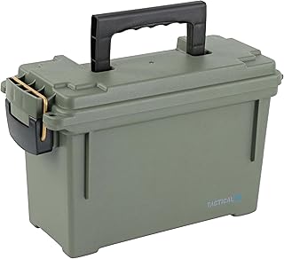 Dry Ammo Box Plastic Ammunition Storage, Green - 30 and 50 Cal Ammo Can Organizer, Emergency Marine Container - Tactical45