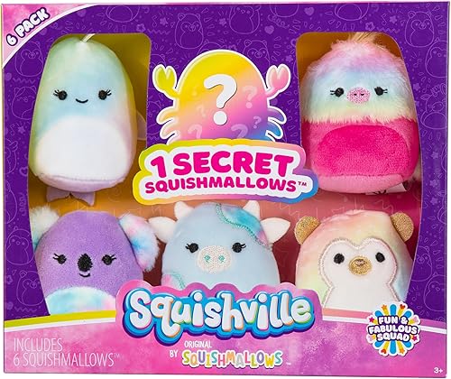 Squishmallows - Peluche oficial de Kellytoys Squishville Garden Party Squad Ludwig Rutebaga Sydney Mushroom Frog Ultimate Soft Plush Toy