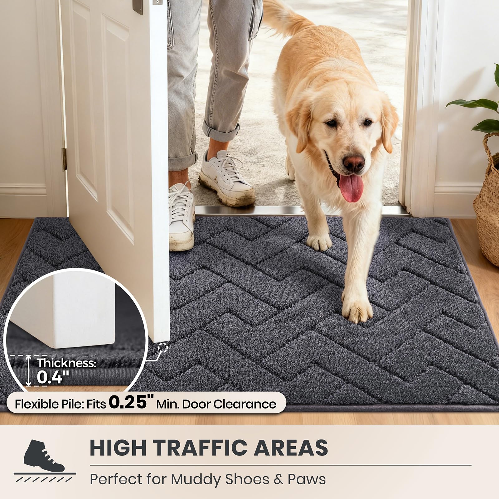 Amazon.com: PURRUGS Dirt Trapping Door Mat Indoor Entrance, 32