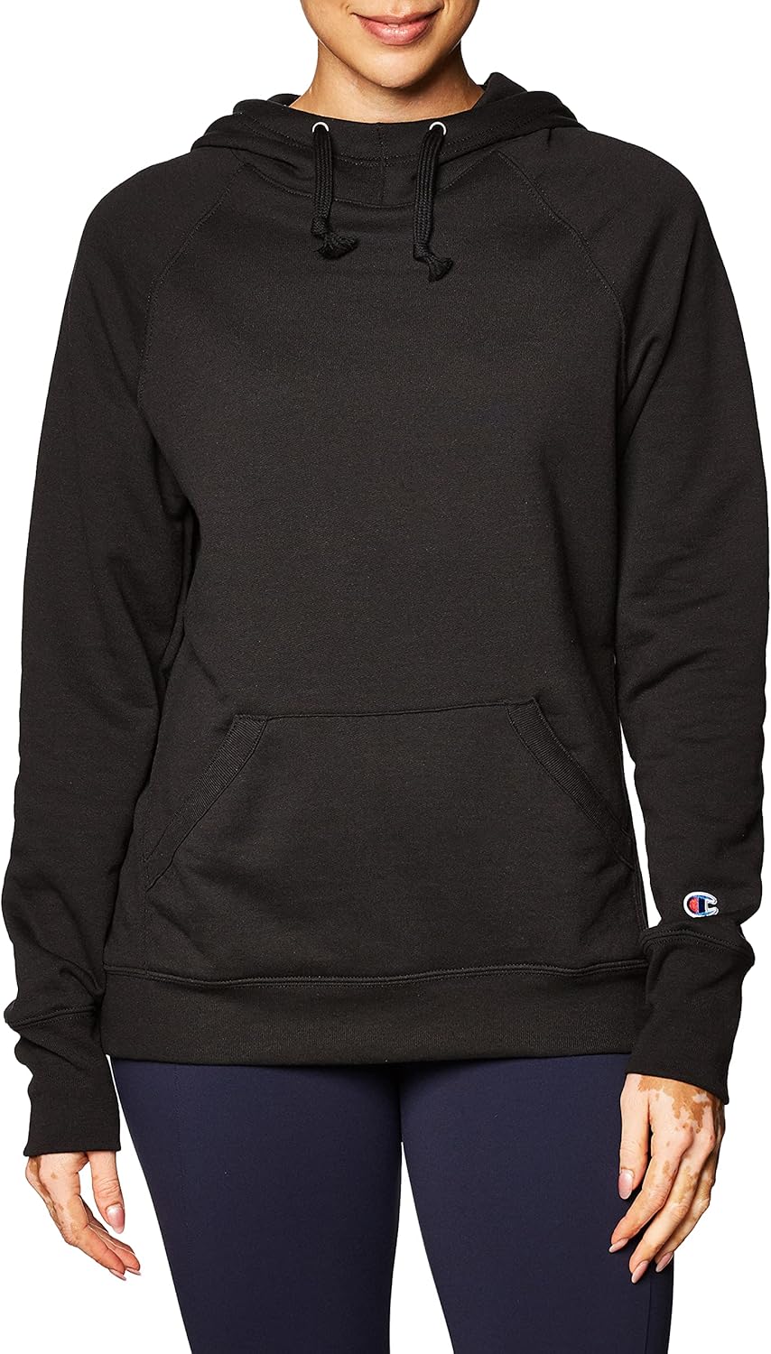 Champion Women's Powerblend Fleece Hoodie, Graphic X-Small Black
