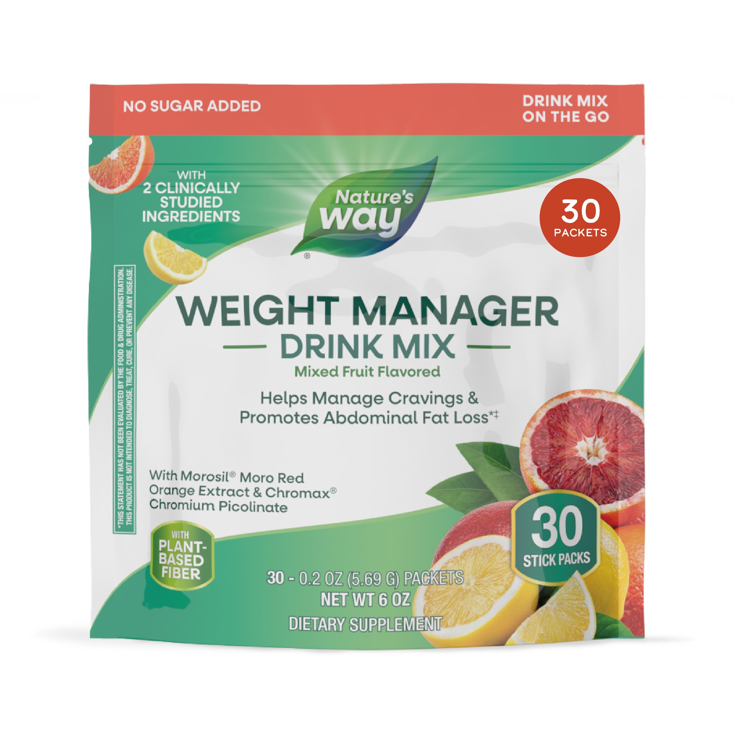 Nature’s Way Weight Manager Drink Mix, Helps Manage Cravings*(1), 30 ct 6 Ounce (Pack of 1)