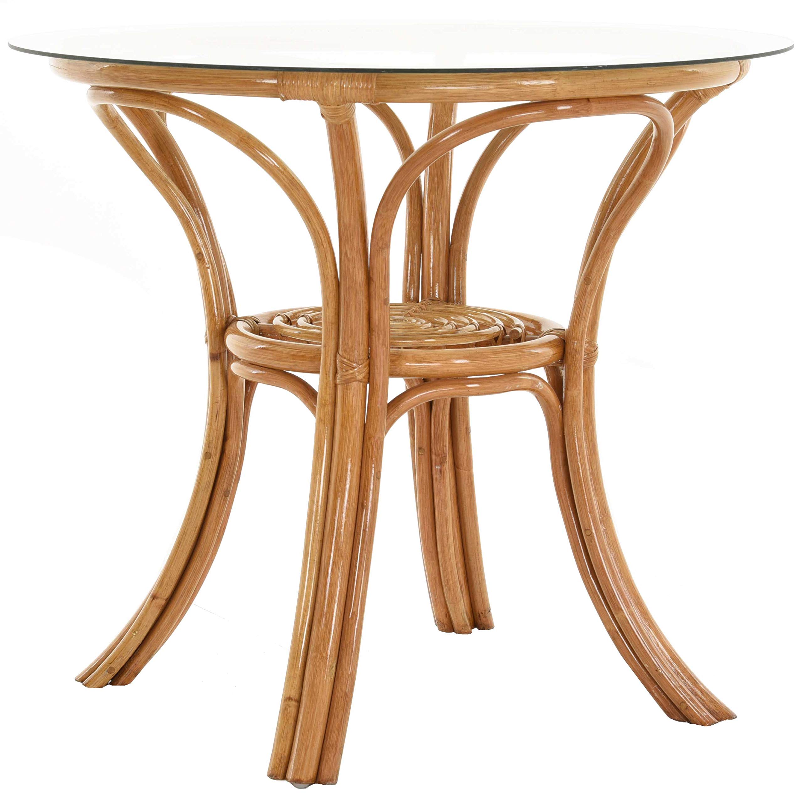Rattan Wintergartenset Capri Rattanset 5 teilig Wintergarten Rattan Garnitur 4 Personen Sitzgruppe Natur Rattanmöbel Set Rattangruppe (Honig - Dunkel)