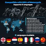 Motorcycle System Diagnostic Measurement Tool, Moto OBD2 Scanner with Voltage Test, Motorcycle Fault Code Reader with Quick Test Compatible for Yamaha, Honda, Kawasaki, Generation, KYMCO, SYM