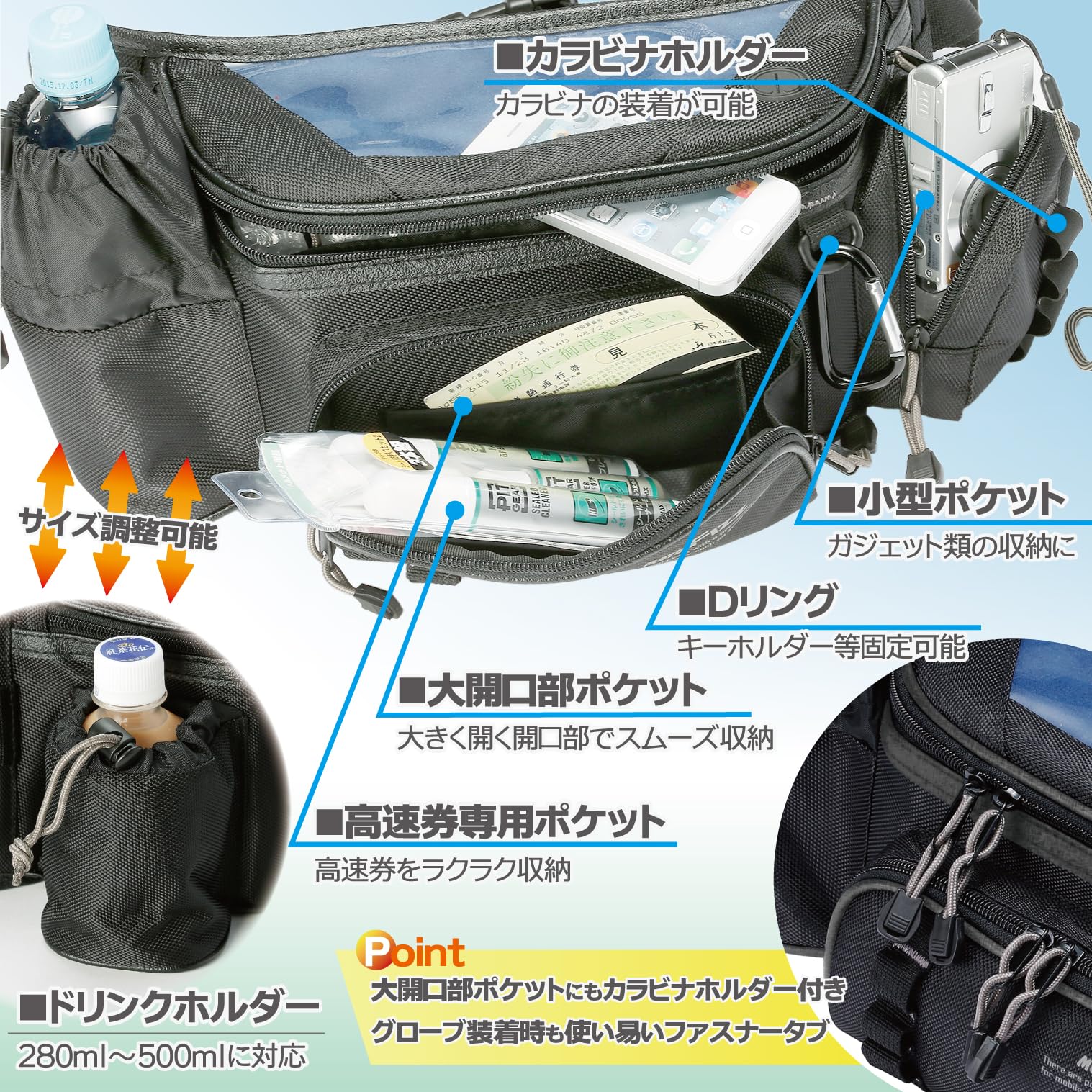 Amazon | タナックス (TANAX) ウエストバッグ モトフィズ(MOTOFIZZ 