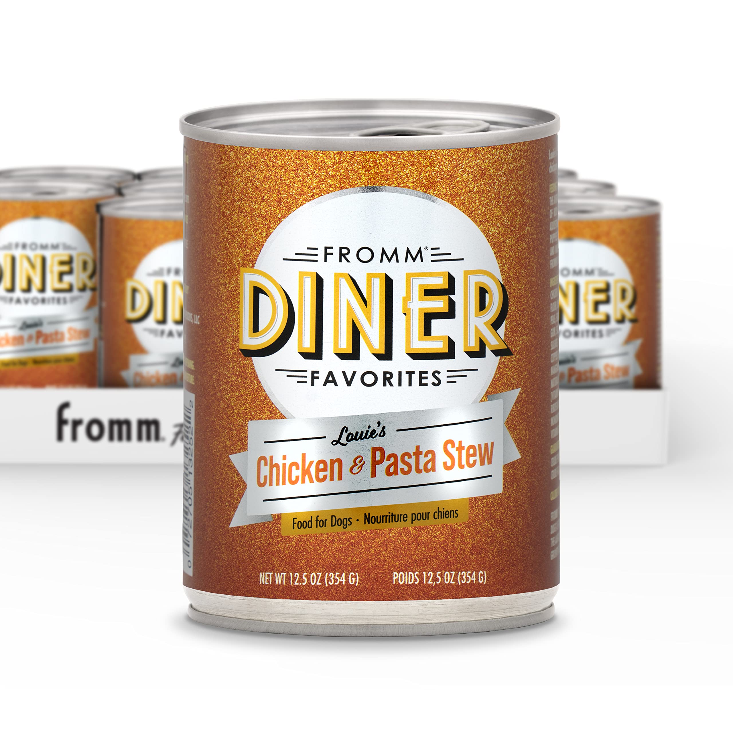 Fromm Diner Favorites Louie's Chicken & Pasta Stew Dog Food - Premium Wet Dog Food - Chicken Recipe - Case of 12 Cans