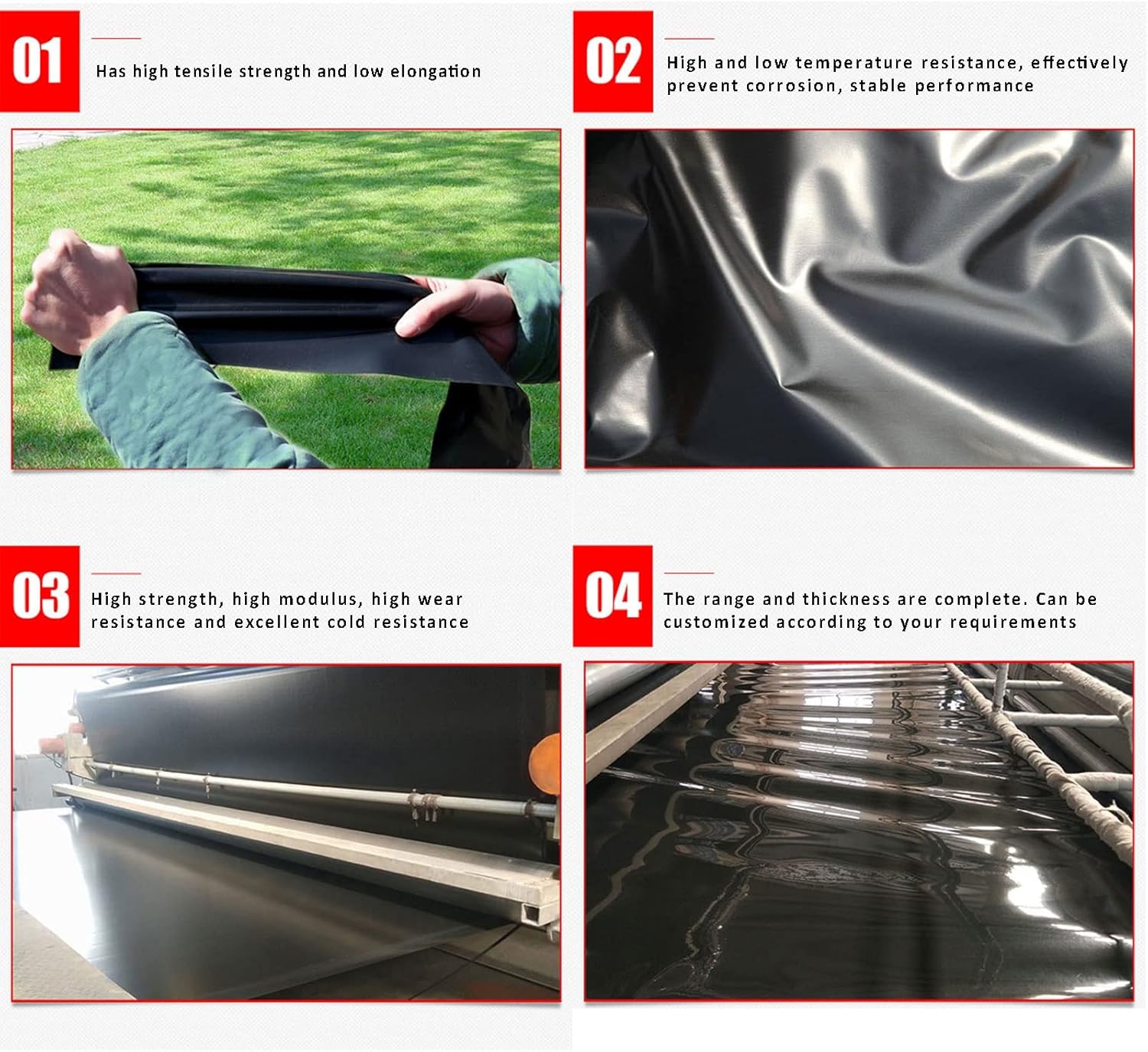 0.14mm Pond Liner, Pond HDPE Skins Small Fish Pond Liners Rubber Pond Tarp Easy Cutting Underlayment, for Fountains Waterfall & Water Gardens (Size : 8x9 m)