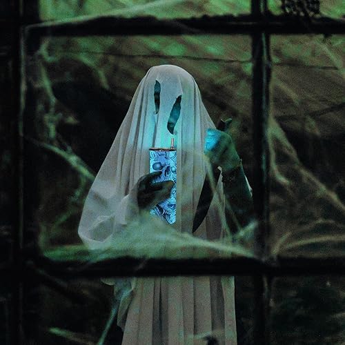 Miniatura 8 de Vasos de sublimación que brillan en la oscuridad (paquete de 25)  Vasos de sublimación luminosos de 20 onzas delgados con tapa, popote y caja