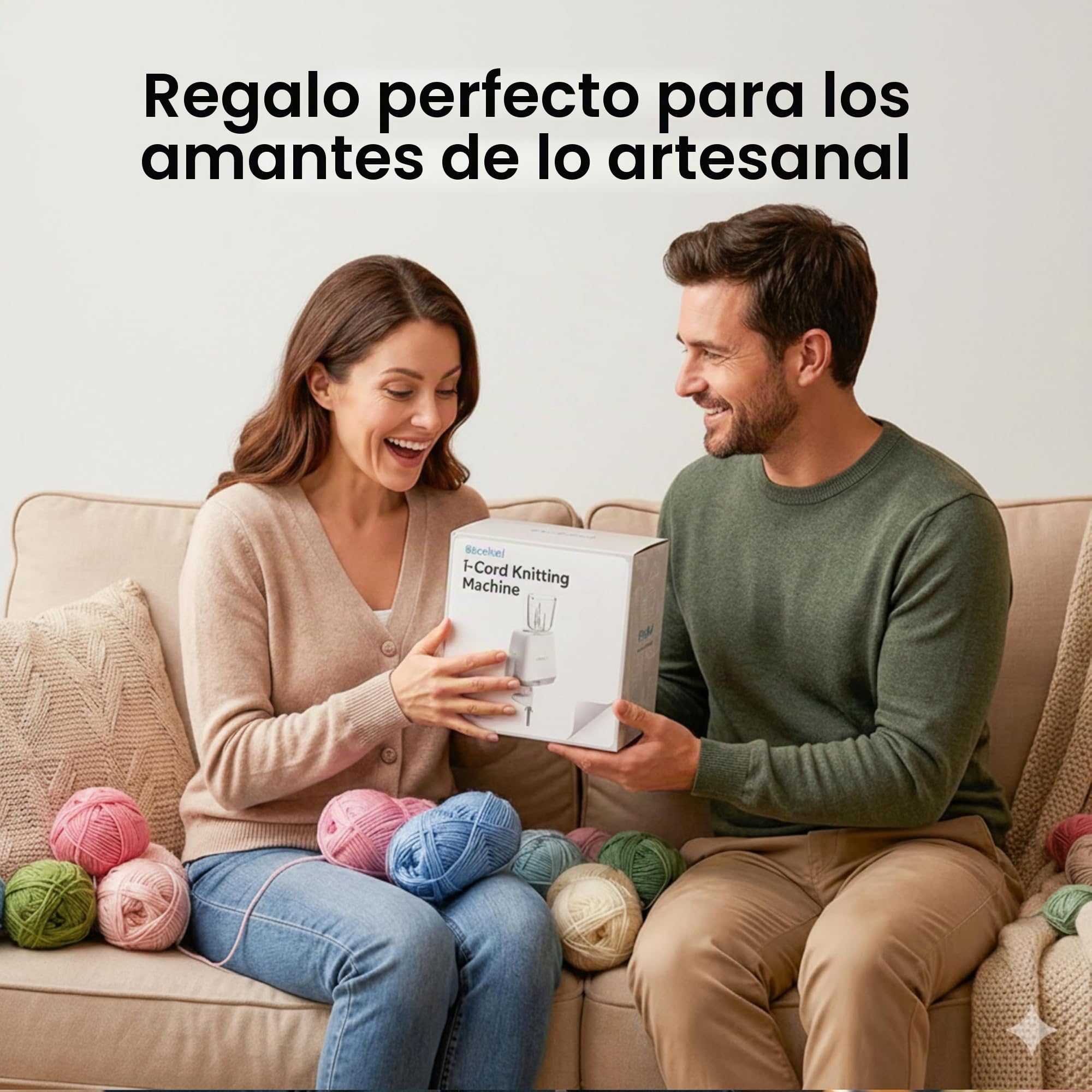 Etcokei Stickkvarn, máquina de coser eléctrica, fabricación automática de cables de punto para una eficaz producción casera en un instante en cordón de hilo de punto, perfecta para proyectos creativos