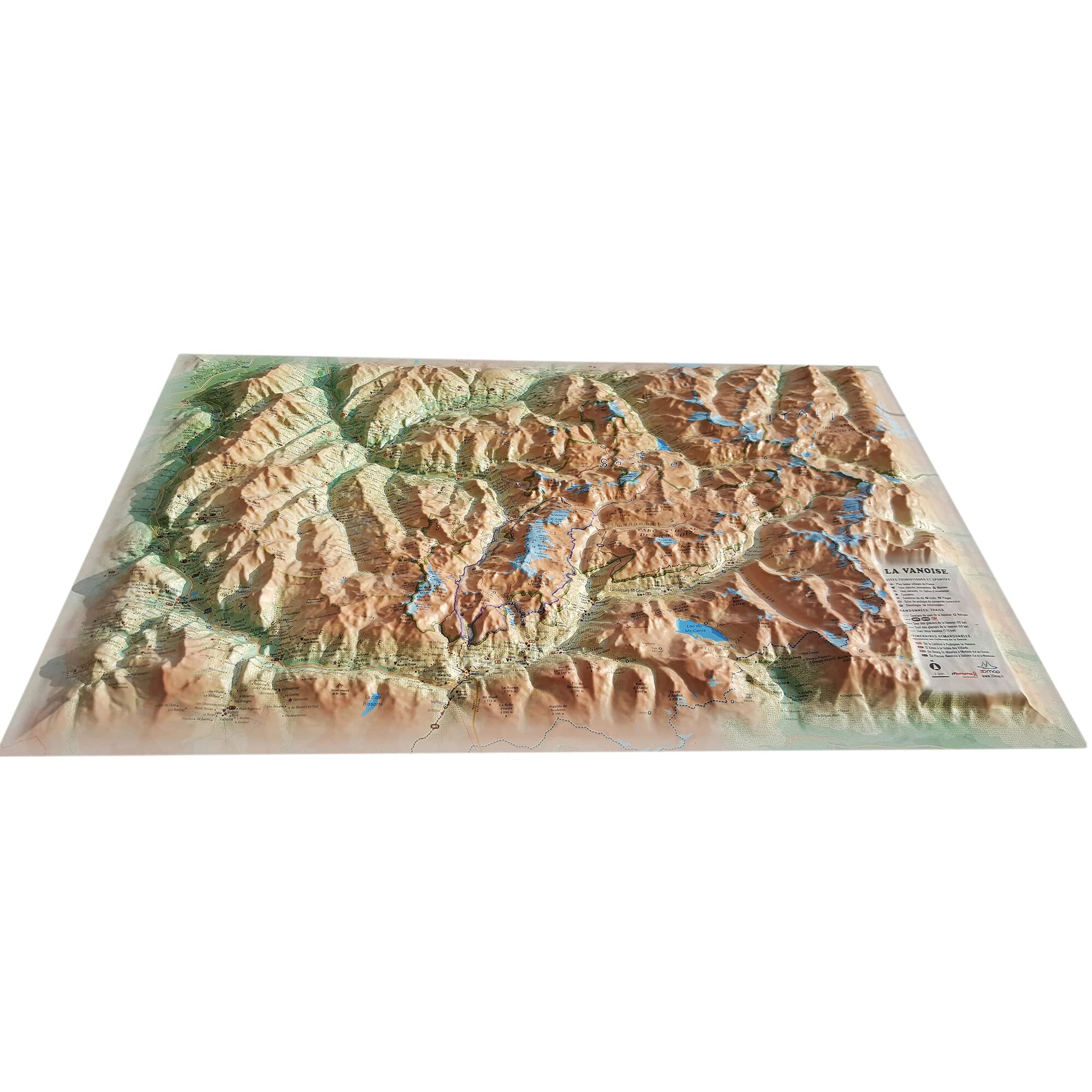 CARTE EN RELIEF DU MASSIF DE LA VANOISE