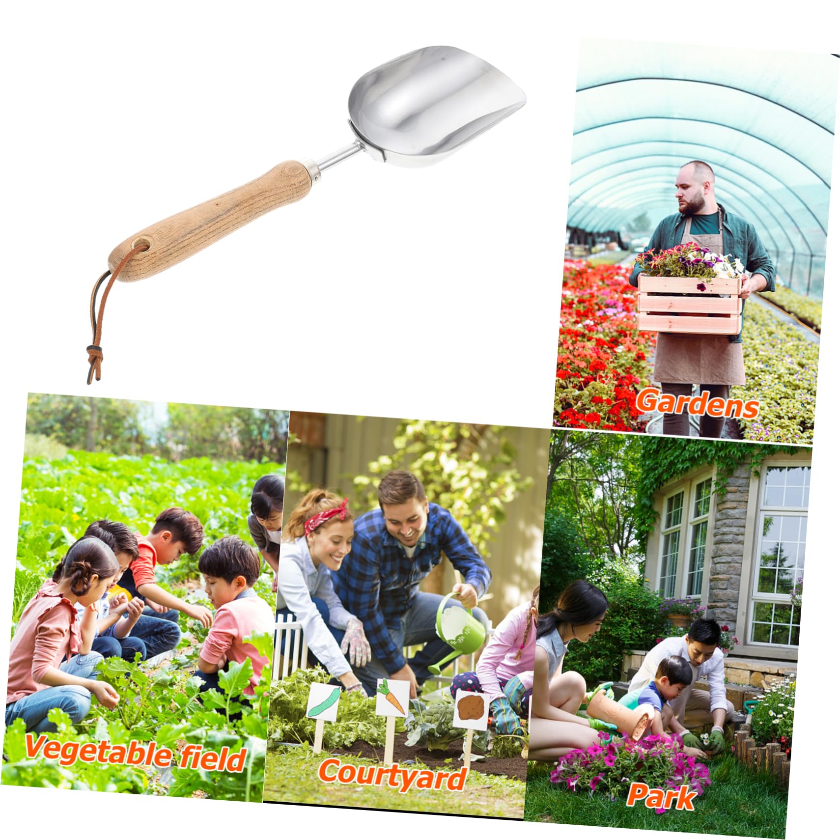 TOYANDONA 2 Piezas Pala para Tierra de jardineria Palas de jardín Maceta Mini Pala cucharón Planta Bonsai Hotel de Mano de jardinería Pesada Pala de jardinería Accesorios de jardín