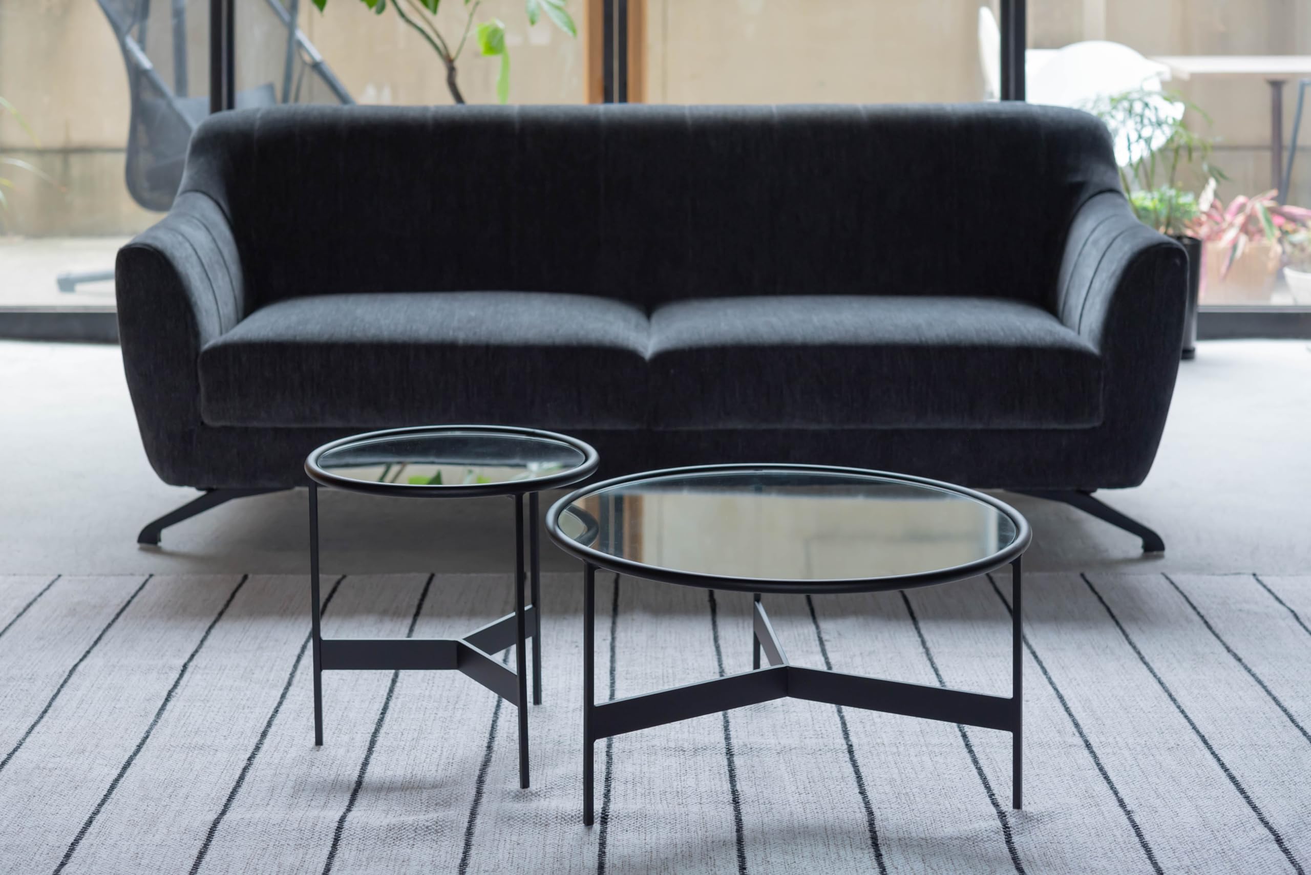 Amazon｜【東谷】ラウンドガラステーブルS HIT-240｜ダイニング