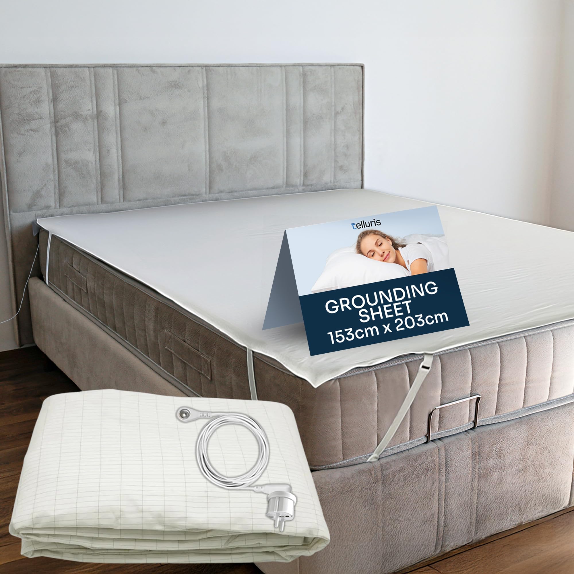 Lenzuolo di Messa a Terra - Materasso Conduttivo in Filo di Rame per Benessere e Ricarica Elettrica - Equilibrio Energetico per Notte di Relax e Riduzione Stress per Uomini e Donne