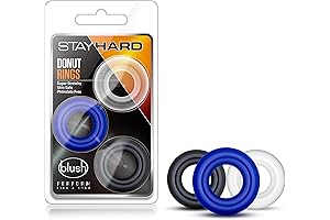 Blush Stay Hard Donut Cock Rings: Harder, Bigger Erections with Enhanced Performance