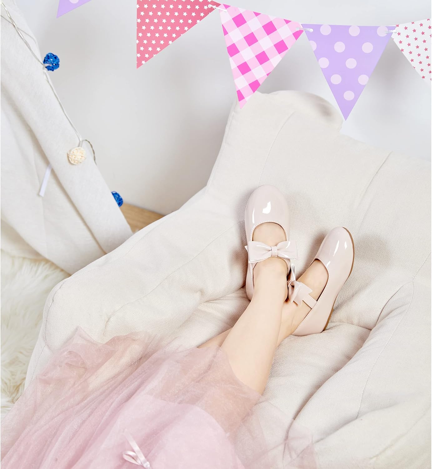 Felix & Flora Toddler Flower Girl Dress Shoes - Girl Ballet Flats Party School Shoes Wedding - Image 3