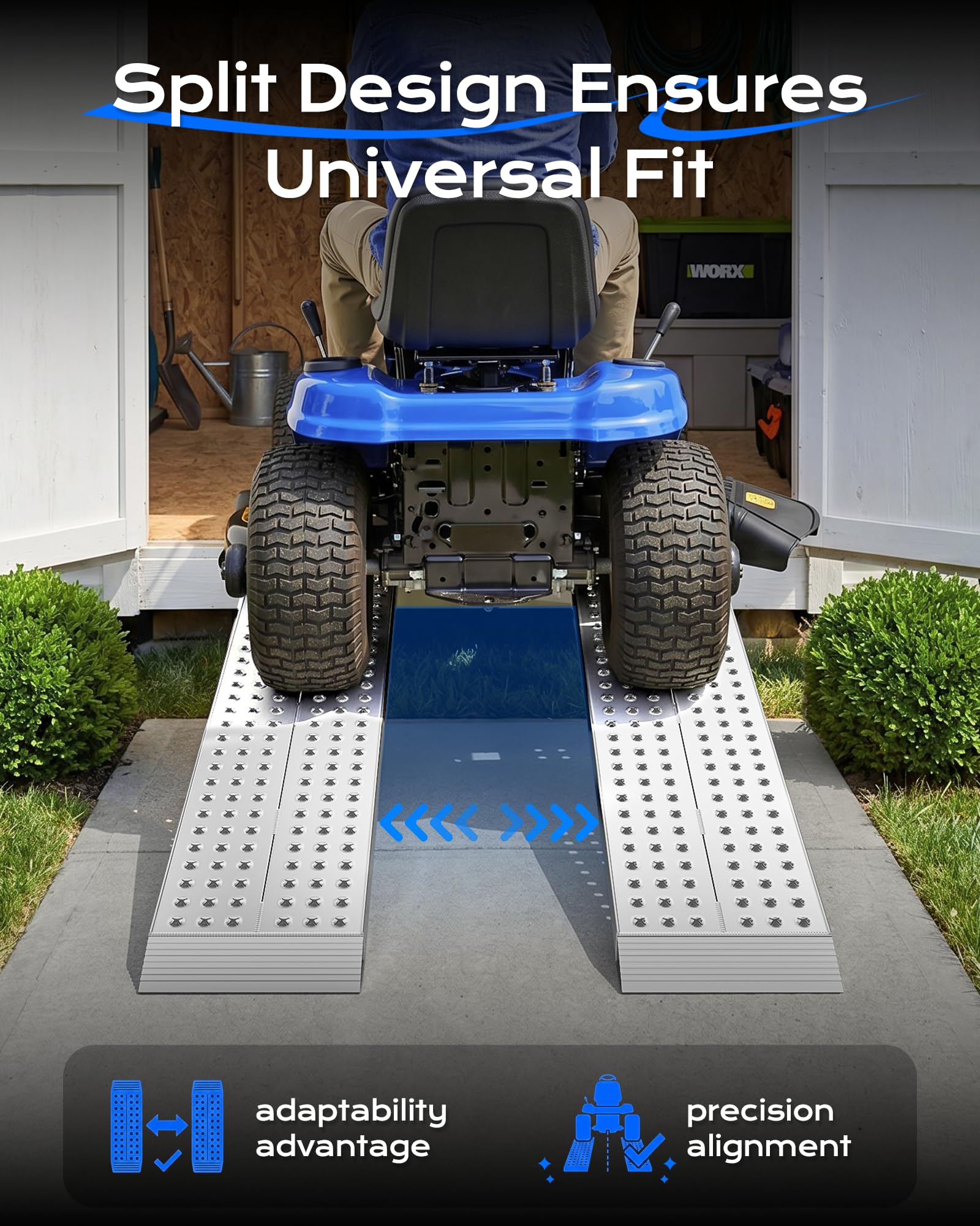 Aluminum Shed Ramps - 3000LB Capacity -3