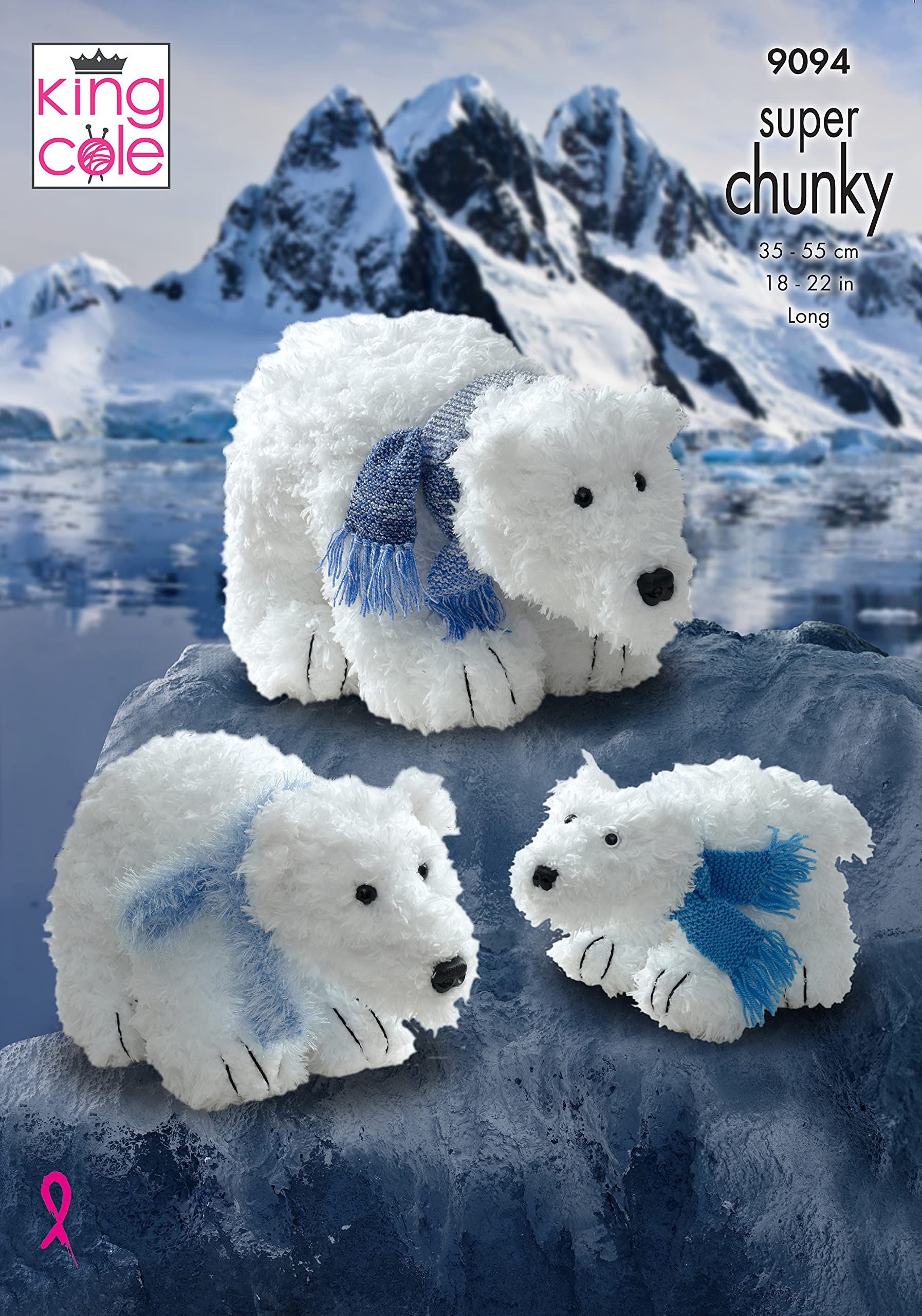 King Cole 9094 Knitting Pattern Polar Bears in Tufty